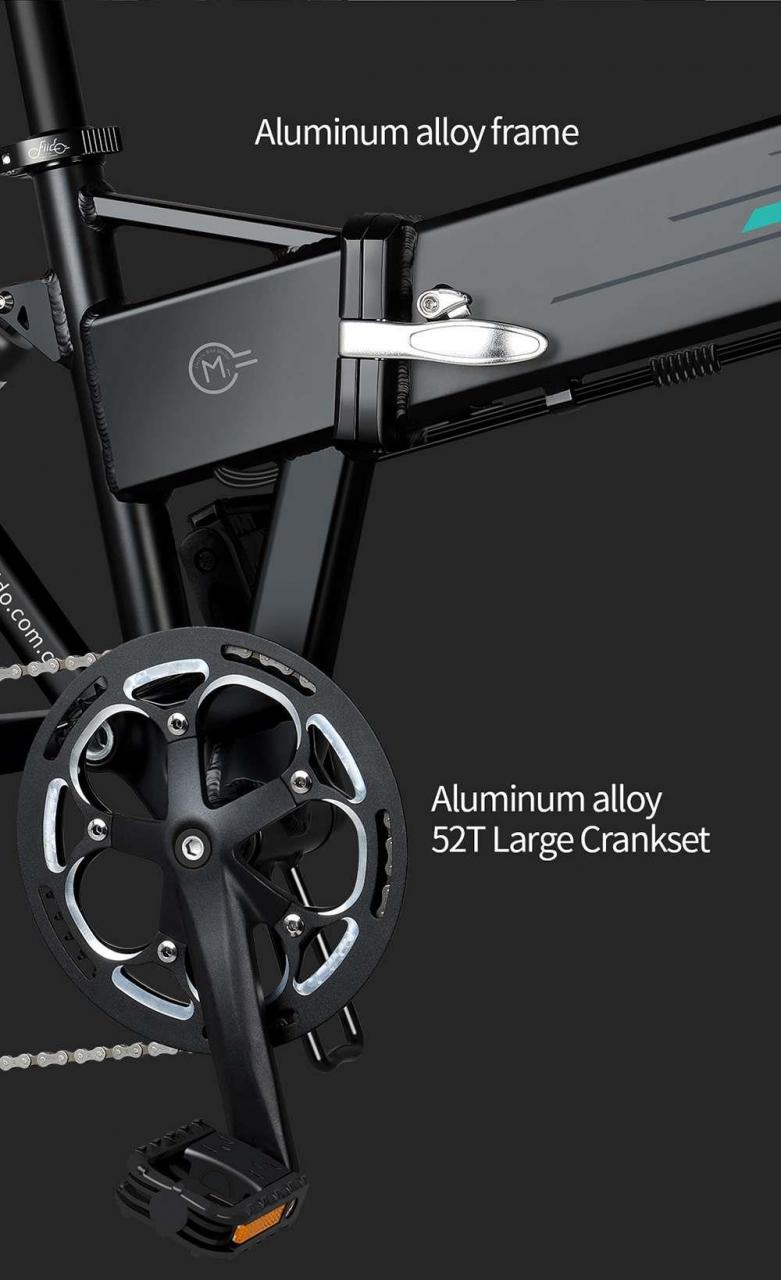 Xe đạp leo núi gấp FIIDO M1 Pro 20 "Bánh 4 inch Lốp rộng chất béo 500W Động cơ Shimano 7 tốc độ Derailleur 12.8Ah Pin Lithium Tốc độ tối đa 40km / h Ba chế độ lái Phanh đĩa kép Màn hình LCD 130KM Dải km - Màu đen